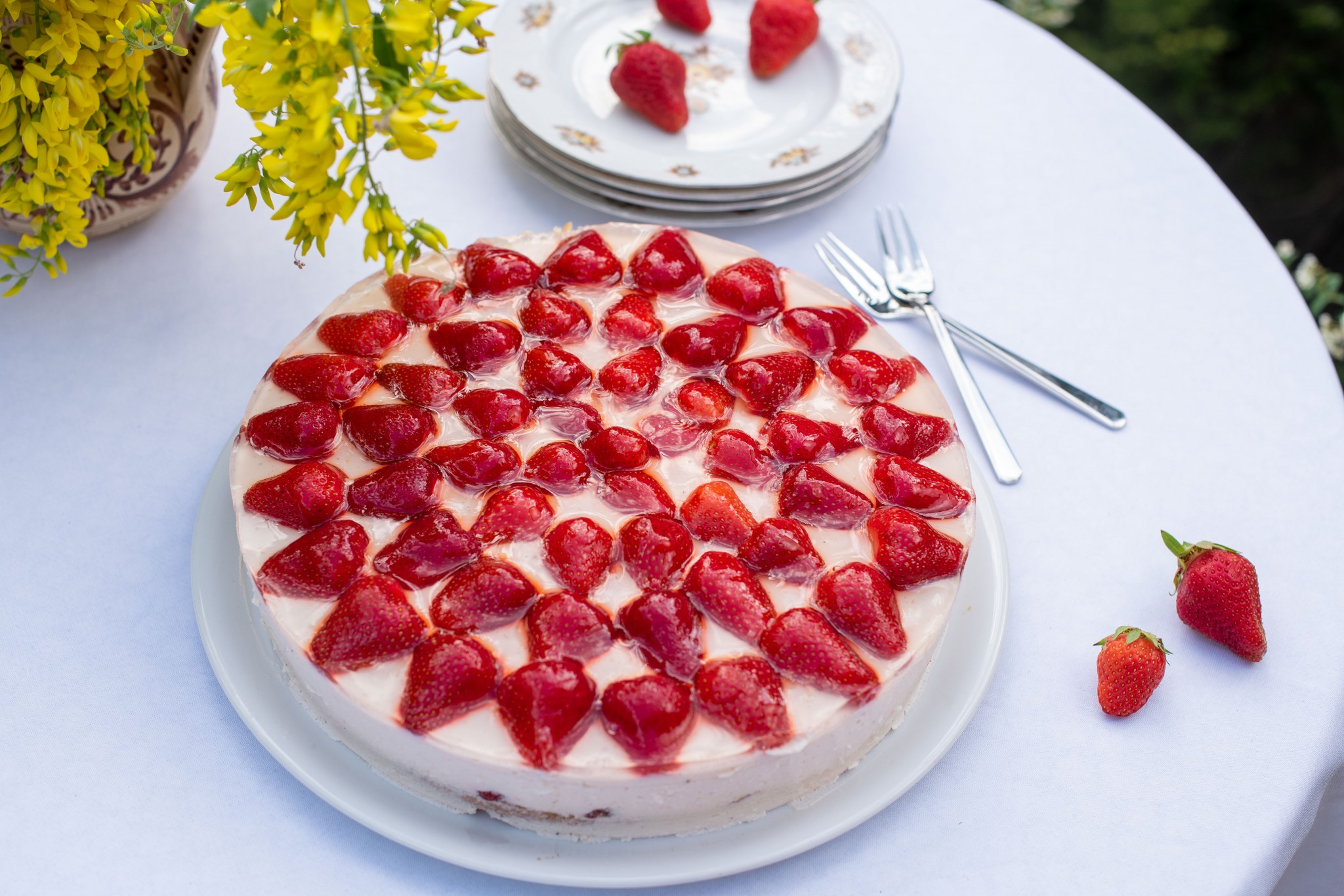 Joghurttorte mit Erdbeeren | Küchenfreundin Isi
