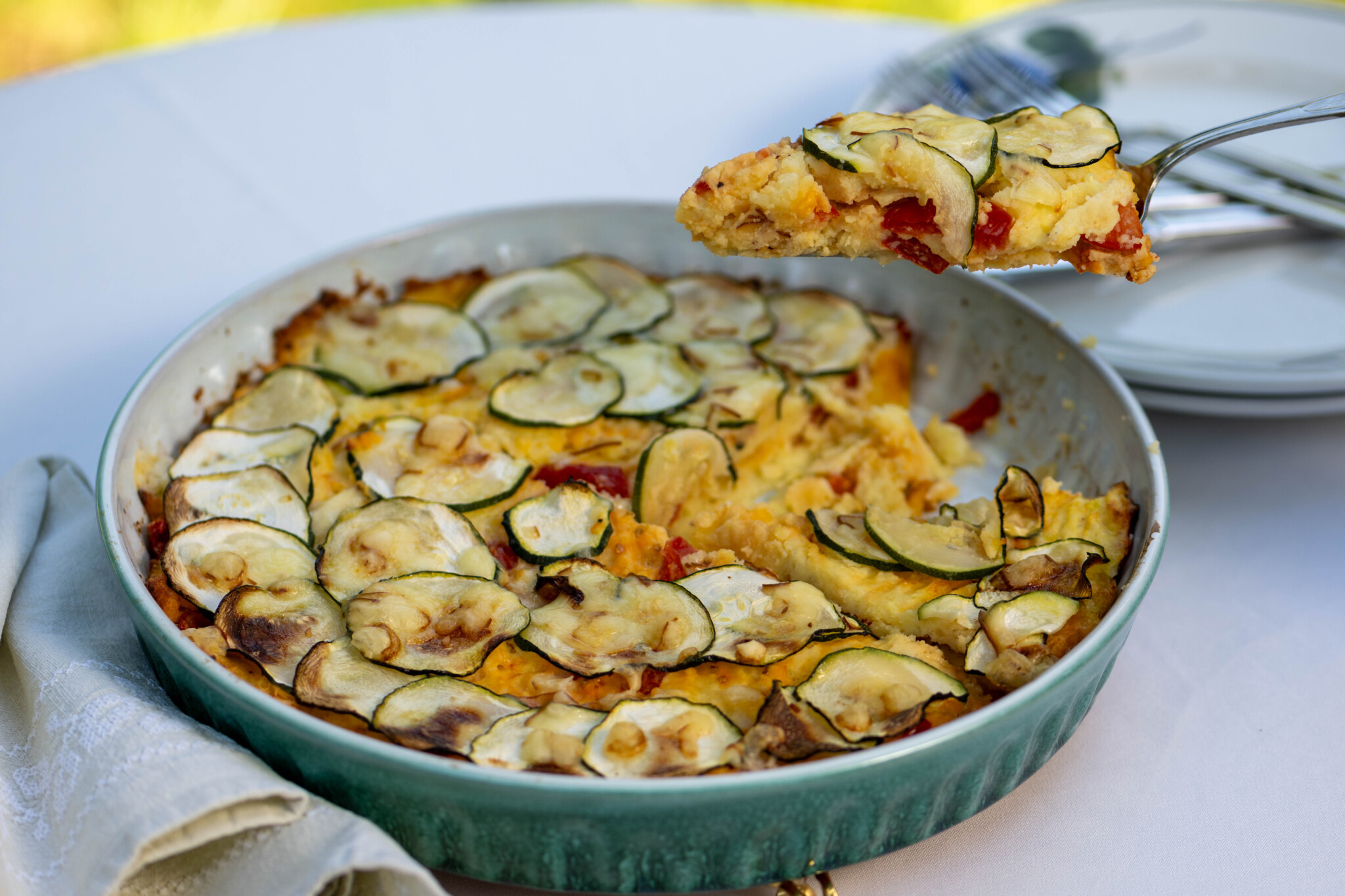 Kartoffeltarte mit Tomaten & Zucchini